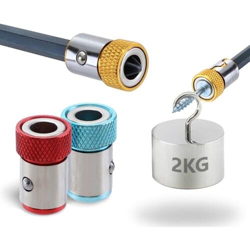 Magnetic Drill Bit Holder 1/4" Screwdriver Magnetic Ring S2 Alloy Steel Removable Hex Electric Screwdriver Bit