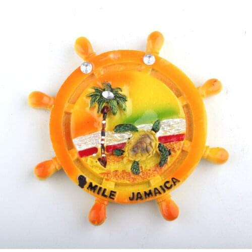 Fridge Magnets Cute Decor Jamaica London Lisbon Gdynia Tourist Souvenir Magnetic Refrigerator 3D Resin Craft Tourism gifts