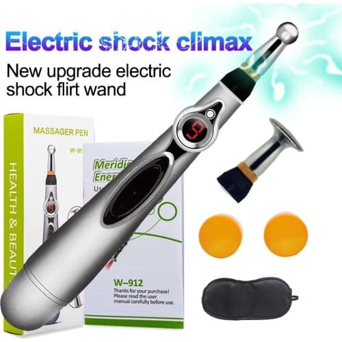 Electric Shock Pen Massager Masturbator For Womens Nipple Clitoral Breast Vagina G-Spot Electrical Vibrator For Adult Sex Toys