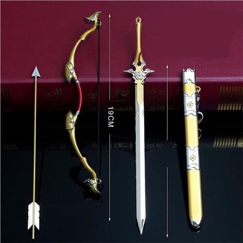 1/6 scale weapon model saber Jinling bow and arrow alloy weapon model for 12 inch action figure body