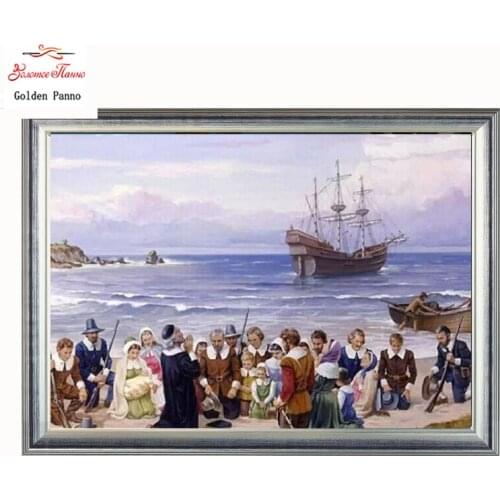 Golden Panno Needlework DIY DMC Cross stitch Sets For Embroidery kits Precise unprinted religion Patterns Counted Cross-stitch07