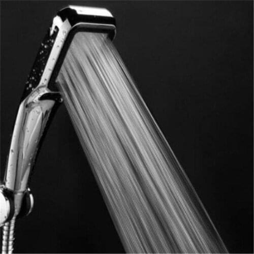 300 Hole Pressurized Water Saving Shower Head ABS with Plated Bathroom Hand Shower Water Booster Showerhead Bath Accessories