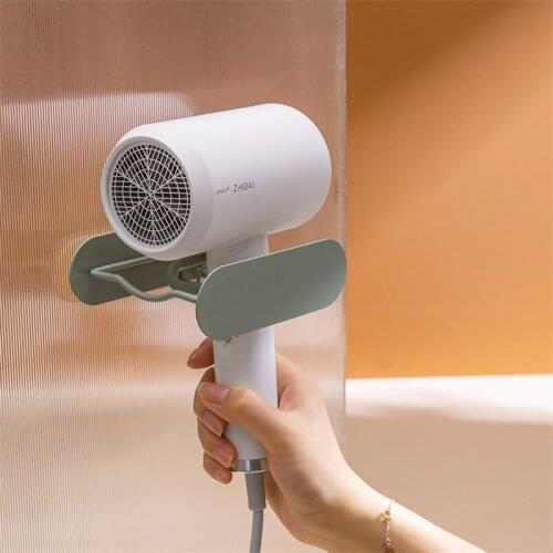 Bathroom Hair Dryer Rack Hole Free Wall Hanging Hair Dryer Support Air Duct Storage Rack Iron Electric Air Duct Hanger