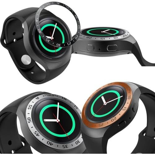For Samsung Gear S2 SM-R720 Bezel Ring style Adhesive Cover Metalcircle Protection sports Frame Case Cover For Galaxy Watch 42mm
