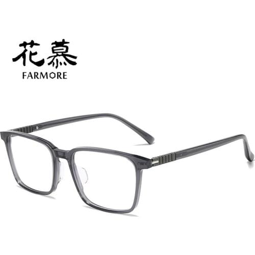 High-density plate frame with titanium legs square business mens glasses can be matched with short-sighted anti-blue glasses