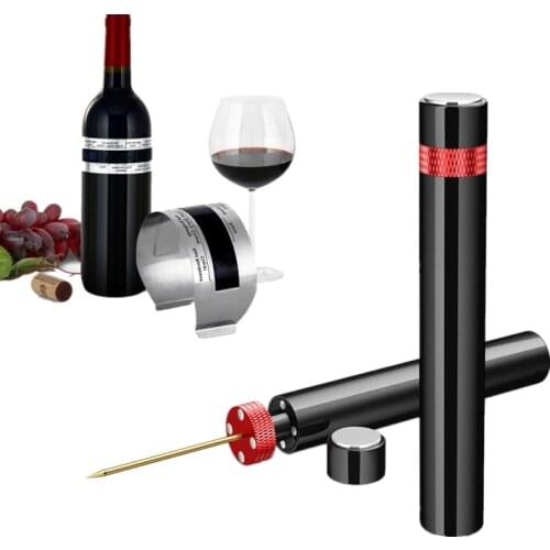 Wine Bottle Opener Portable Bar Tool Air Pump Wine Corkscrew Stainless Steel Pin Wine Opener Kitchen Gadgets Wine Accessories