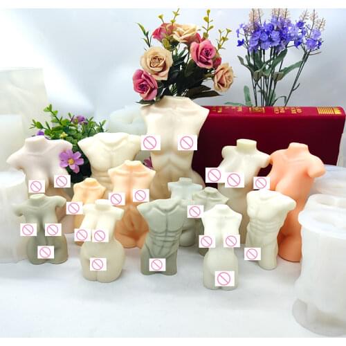 Candle woman LOVE'N LV092B diy large size soap gypsum handmade human female Goddess torso silicone for Epoxy resin art body mold