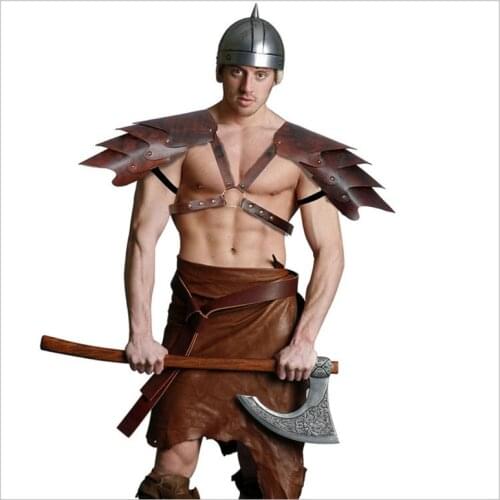 Medieval Retro Viking Warrior Gladiator Samurai Knight Pauldron Shoulder Armor Renaissance Vintage Party Halloween Props Cosplay