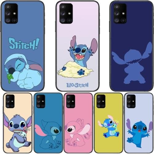 Stitch Jump Phone Case Hull For Samsung Galaxy A50 A51 A20 A71 A70 A40 A30 A31 A80 E 5G S Black Shell Art Cell Cove