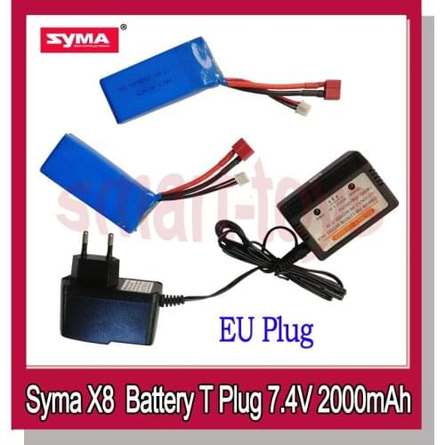 Syma X8 Battery 7.4v 2000mAh T Plug and Balance Charger for X8C X8W X8G X8HC X8HW X8HG RC Quadcopter Parts