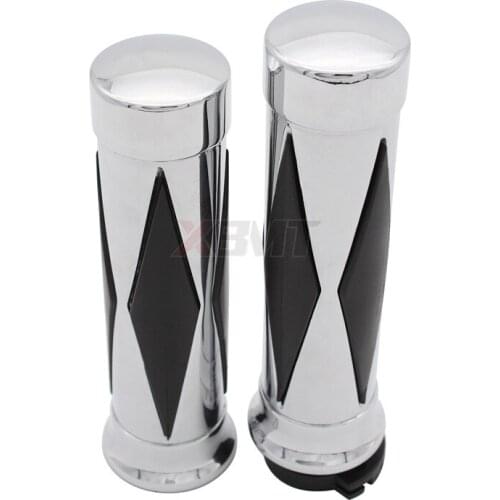 Universal 22mm 7/8" Or 25mm 1" Motorcycle Handlebar Handle Bar End Hand Grips For Honda Cruiser Chopper Custom