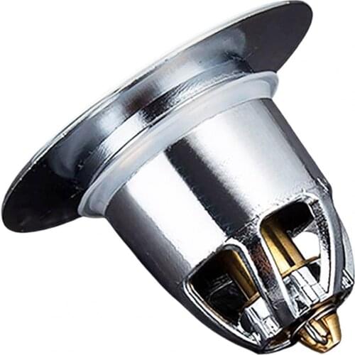 1PC 6.2cm Bath Stopper Anti-Clogging Metal Basin 2 in 1 Bathtub Stopper and Filter Bounce Drain Filter Bathroom Products