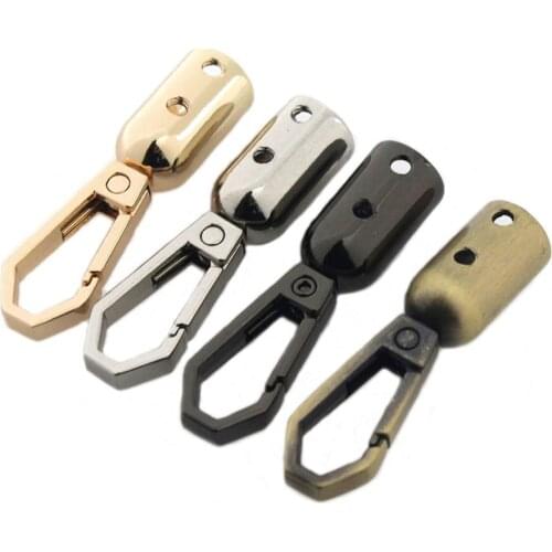 1pcs Metal Fashion Leather Cord Crimps End Tip Caps Connectors Snap Hook Trigger Clasps Clips for Leather Craft Bag Strap Belt