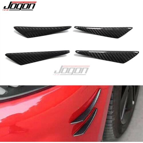 4pcs For AUDI A1 A3 A4 A5 A6 A7 TT S3 S5 S6 S4 S7 RS3 RS4 RS5 TTS TTRS Front Bumper Lip Splitter Spoiler Canard Valence Stickers