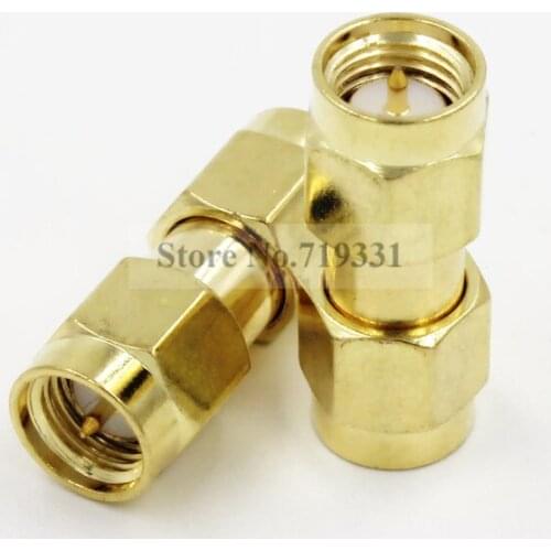 4pcs SMA Male to SMA Male Plug In Series RF Coaxial Adapter Connector