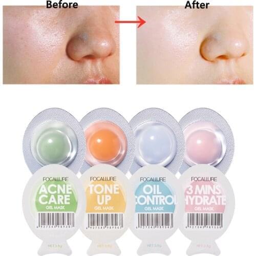 4PCS Small Egg Mud Mask Moisturizing Firming Brightening Smear Mask Anti-Aging Anti-Acne Nourish Sleep No-clean Face Film TSLM1