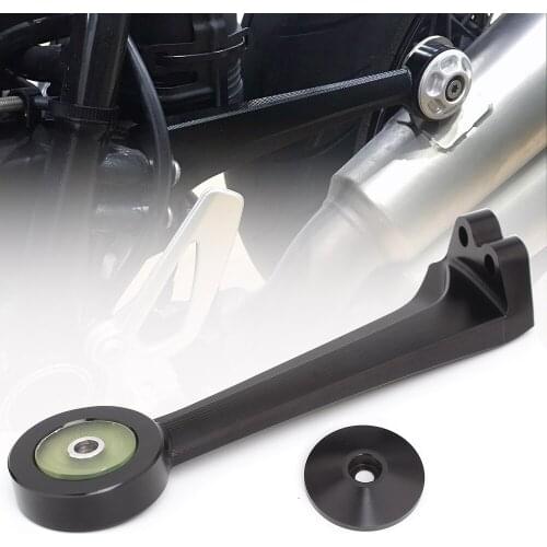 Motorcycle Accessories Black Aluminum Exhaust Muffler Pipe Bracket Mount Holder Muffler Hanger For BMW RNineT R9T 14-Up