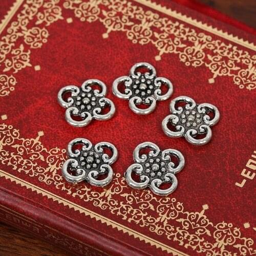 Tibetan Silver Color, 10PCS Zinc Alloy Geometric Shape Metal Connector, Charms for Jewelry Making, Handmade DIY Accessories