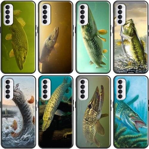 Pike Fishing Bait Spinner Case For Realme 8 Pro 6 7 i Q3 Pro C3 C21 GT Neo Cover For OnePlus 9 Pro 8 7T 8T 9R Nord