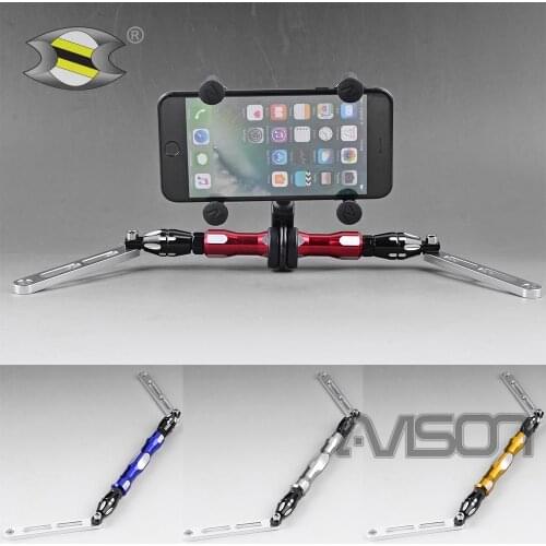 For NMAX XMAX 250 300 PCX125 150 Tmax X CITING Smartphone Mobile Phone Bracket GPS Plate Mirror Bracket Adjustable CNC