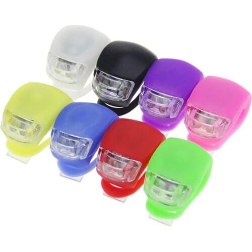 Bicycle Light with Battery Waterproof Silicone LED Head Front Rear Wheel Lights Bike Headlight Lamp Cycling Bicycle Accessories