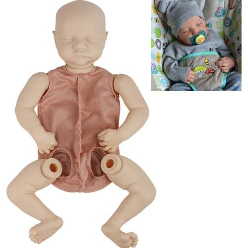 17 20 22Inch Lifelike Reborn Baby Doll Kit Vinyl Unpainted Unfinished Doll Parts Newborn Baby Dolls DIY Blank Doll Kit Xmas Gift