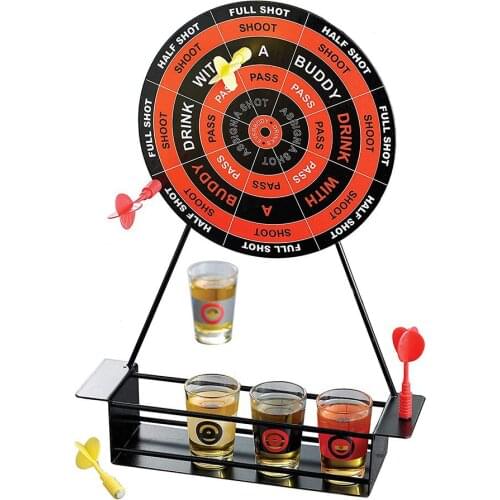 Mini Darts Shot Glass Set Game Wine Glass Game Booster Props Magnetic Drinking Game Wineware with Cup Iron Frame