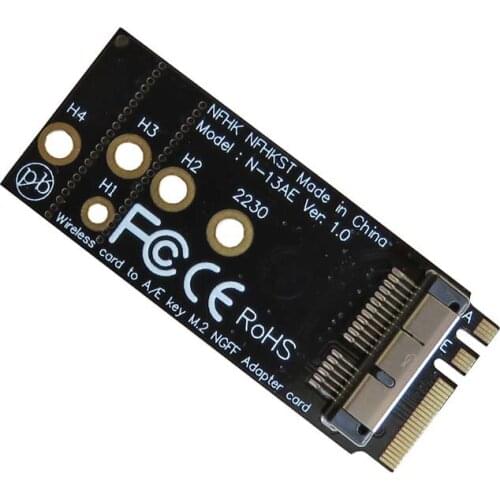 BTBcoin NEW 12+6Pin Bluetooth Wifi Wireless Card Module to NGFF M.2 A/E Key Adapter Card BCM94360CS2 BCM943224PCIEBT2 for Mac OS