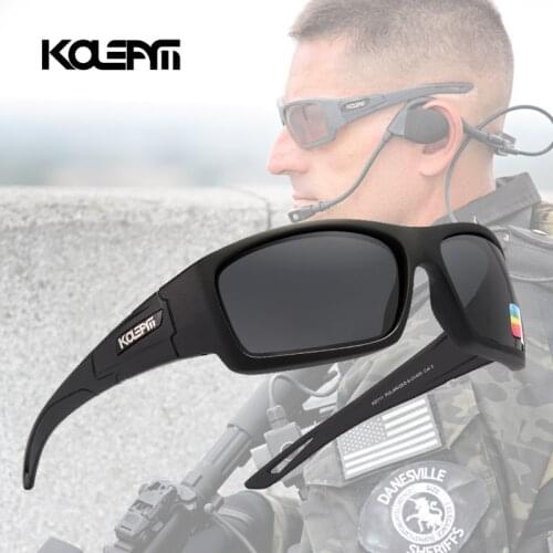 KDEAM Luxury Soldier Outdoor Men Polarized Sunglasses Ultralight Tr90 Glasses Frame Square Sun Glasses Male Driving Goggles KH52