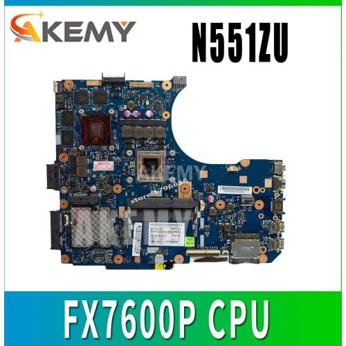 N551ZU Motherboard FX7600P CPU for ASUS N551Z N551ZU Laptop motherboard N551ZU Mainboard N551ZU Motherboard test 100% OK