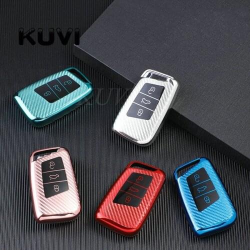 New Soft TPU Car Remote Key Case Cover Holder Shell Fob For Volkswagen VW Magotan Passat B8 Golf For Skoda Superb A7 Accessories