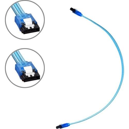 New 50CM Pure Copper SATA 3.0 Transparent Data Cable With Aluminum Foil Shield For Desktop SSD Hard Disk