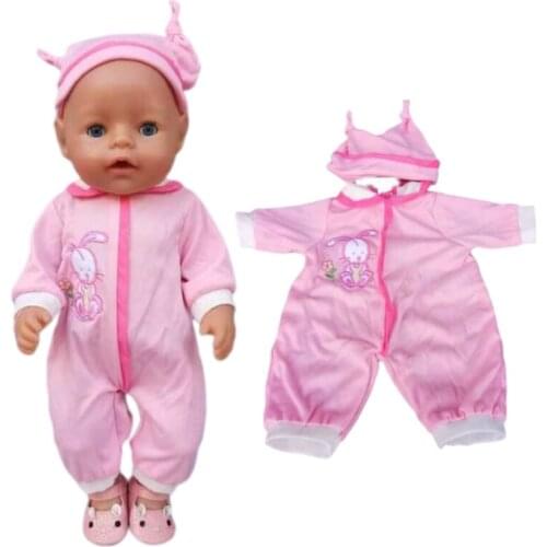 43cm new born Baby Doll clothes red zipper hooded coat 18 Inch American OG girl Doll jacket