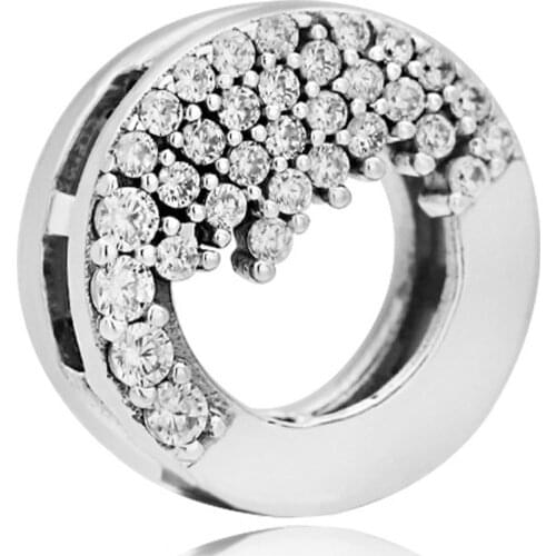 Original Reflexions Sparkling Icicles With Crystal Clip Stopper Beads Fit 925 Sterling Silver Charm Bracelet Diy Jewelry