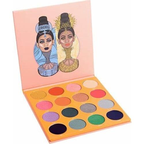 16 Colors Eyeshadow Palette Highly Pigmented Waterproof Long-Lasting Mineral Eyeshadow Palette Set for Makeup Novice