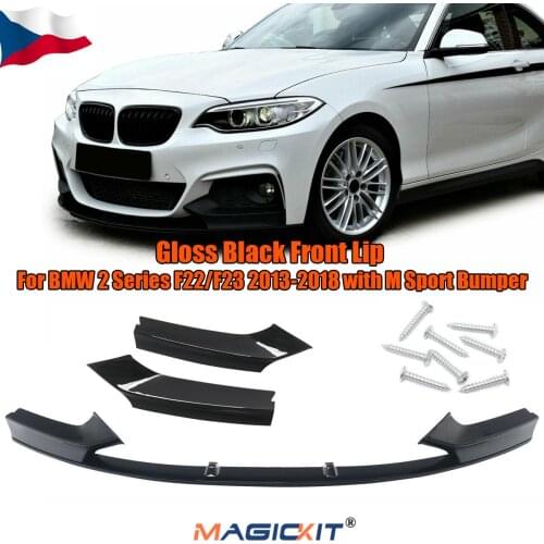 MagicKit Fit For BMW 2 Series F22/F23 2013-2018 Front Spoiler Splitter Black Gloss for BMW F22 F23 M BUMPER