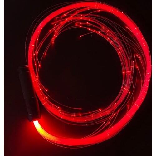 Hand swing rope LED plastic optical fiber whip luminous props dance rope