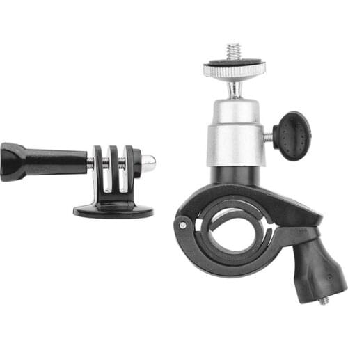 Durable Metal Bike Motorcycle Handlebar Mount Holder with Adapter Quick Release Handle Clamp for Gopro Hero9 Camera Accessories