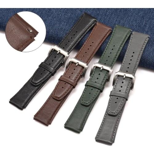 18mm Genuine Leather Watchband For Huawei B5 1 Smart Watch Bands Straps Butterfly Buckle Replacement metal bracelet Wristband
