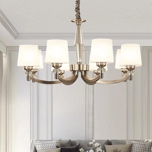 Ditoon Post Modern Led Chandelier Nordic Lighting Living Room Bedroom Decor Light Luxury Glass Lamp Shape White Bronze Lusters