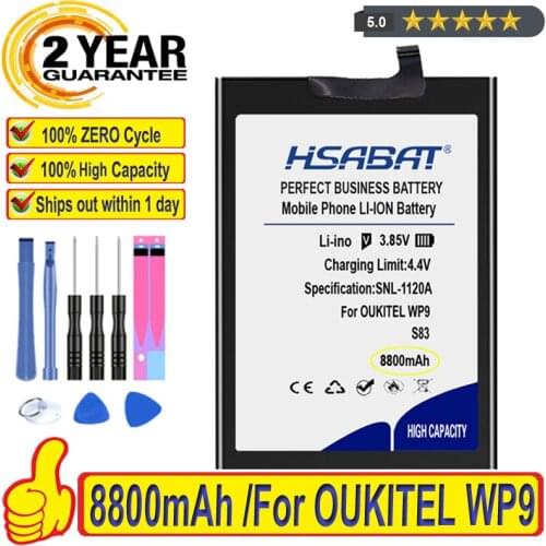 Top Brand 100% New 8800mAh S83 Battery for OUKITEL WP9 Batteries