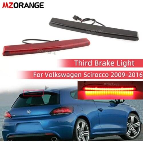 MZORANGE LED Third Brake Light For Volkswagen Scirocco 2009-2016 Rear 3rd High Brake Light Tail Light Car Accessories Red/Black