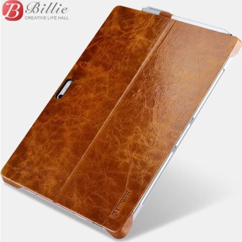 Oil Wax Vintage Genuine Leather Back Case For Surface Pro 4 Sleeve & For Surface Pro 2017 For 12 inches genuine leather natural