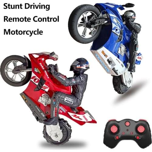 High Speed Drifting Remote Control Motorcycle Automatic Balance Stunt Stand In Place Rotation Shockproof Electric RC Toy For Kid