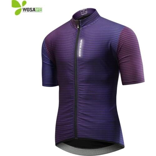 WOSAWE Seamless Cycling Jersey Summer Mountain Bike Downhill Breathable Reflective Bicycle Top MTB Shirts Short Sleeve Jersey