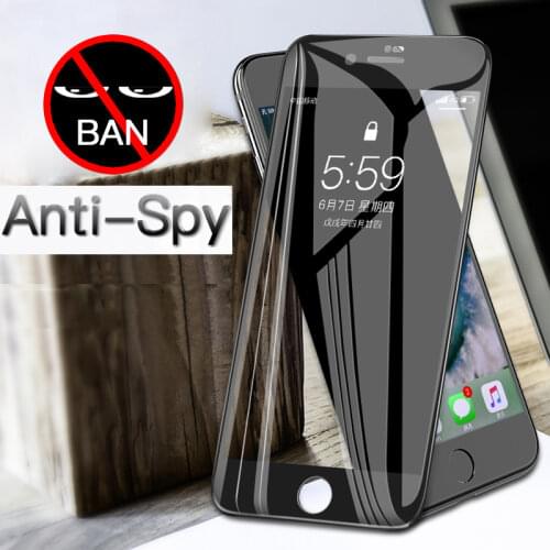 YKSPACE Privacy Screen Protector For iPhone 8 7 6 6s Plus SE 2020 9H Full Tempered Glass Anti Spy Peeping Glare Film