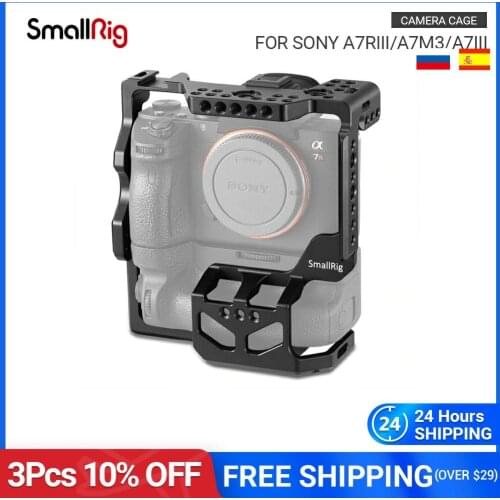 SmallRig a7riii a7iii a7m3 Camera Protective Cage for Sony A7RIII A7III A7M3 With VG-C3EM Vertical Battery Grip Dslr Cage -2176B