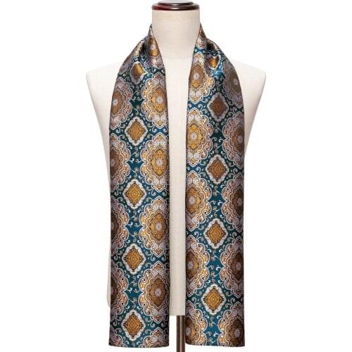 Gold Green Mens Scarf Jacquard Paisley Silk Autumn Winter Casual Business Suit Shirt Scarf for Women Male 160*50cm Barry.Wang