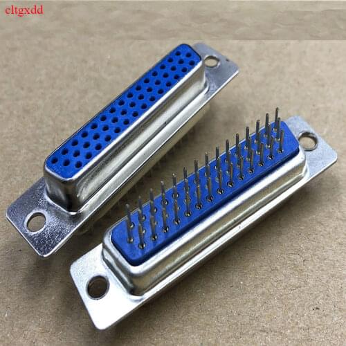 1pcs DB44 Core HDP44 Pin DP44 Three-Row High-Density Connector Male/Female /Hole Solder Plate Plug Black