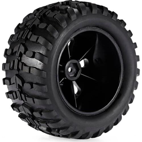 2 Pieces 1:10 Model Monster Trucks Replacement Tyres Wheels for Savage MT XS HPI RC Car Vehicle Parts Black